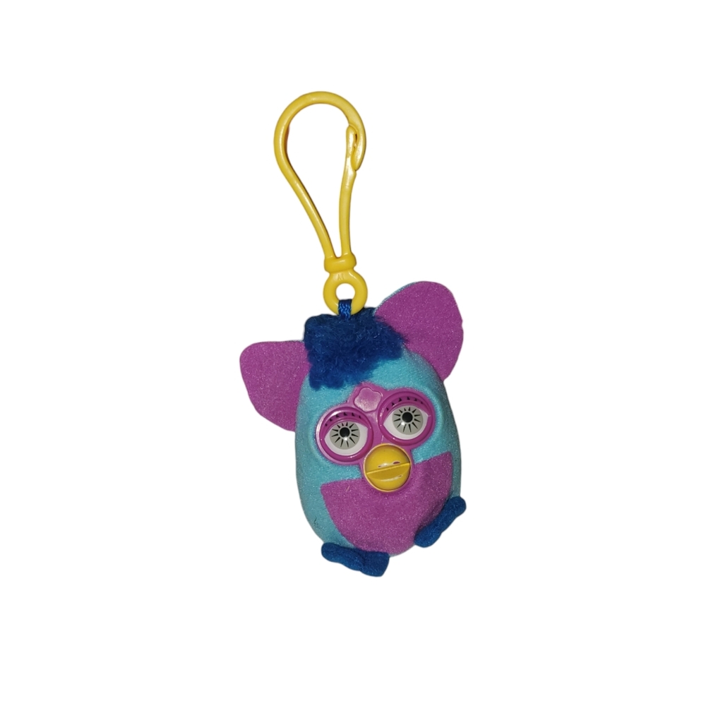Vintage Furby vibrating plush keychain